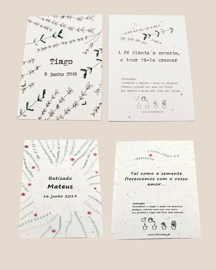 Image de Postal | Brochure | Flyer en papier avec des graines