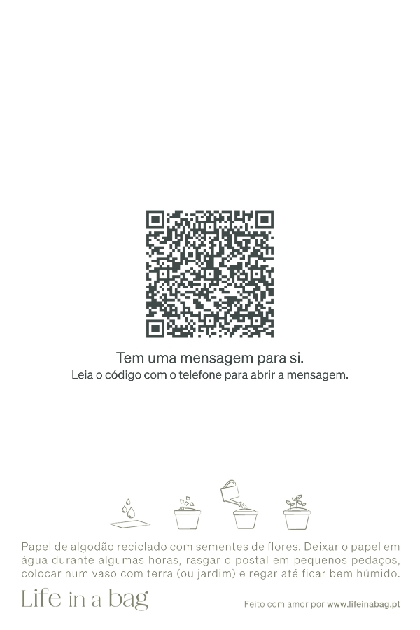 Imagen de Postal Plantable Gracias azul